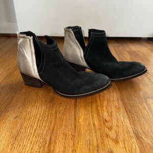 Diba True Black and Silver Ankle Booties